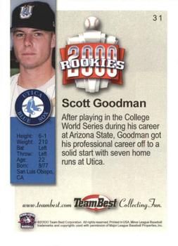 2000 Team Best Rookies #31 Scott Goodman Back