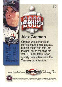 2000 Team Best Rookies #32 Alex Graman Back