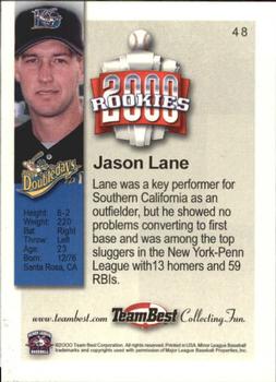 2000 Team Best Rookies #48 Jason Lane Back