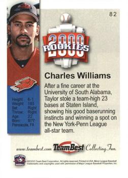 2000 Team Best Rookies #82 Charles Williams Back