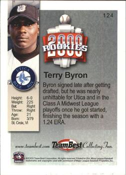2000 Team Best Rookies #124 Terry Byron Back