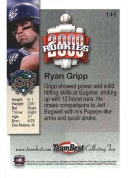 2000 Team Best Rookies #146 Ryan Gripp Back