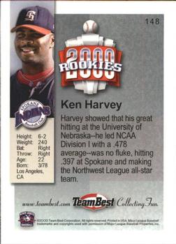 2000 Team Best Rookies #148 Ken Harvey Back