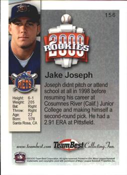 2000 Team Best Rookies #156 Jake Joseph Back