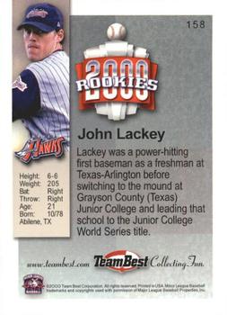 2000 Team Best Rookies #158 John Lackey Back