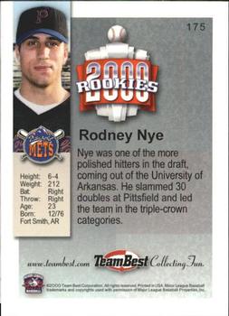 2000 Team Best Rookies #175 Rodney Nye Back