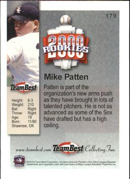 2000 Team Best Rookies #179 Mike Patten Back