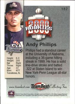 2000 Team Best Rookies #182 Andy Phillips Back