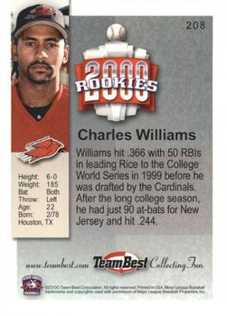2000 Team Best Rookies #208 Charles Williams Back