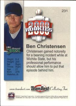 2000 Team Best Rookies #231 Ben Christensen Back