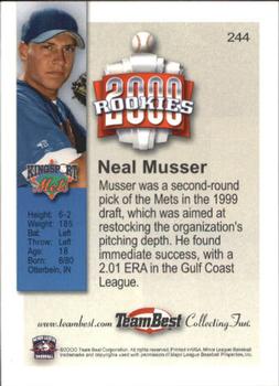 2000 Team Best Rookies #244 Neal Musser Back