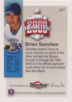 2000 Team Best Rookies #247 Brian Sanches Back