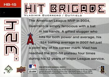 2008 Upper Deck - Hit Brigade #HB-15 Vladimir Guerrero Back