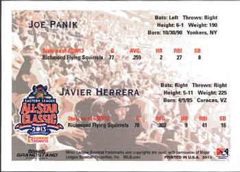 2013 Grandstand Eastern League All-Stars #11 Joe Panik / Javier Herrera Back