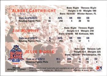 2013 Grandstand Eastern League All-Stars #19 Albert Cartwright / Jim Murphy / Jesse Biddle Back