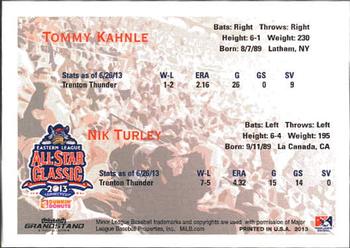 2013 Grandstand Eastern League All-Stars #22 Tommy Kahnle / Nik Turley Back