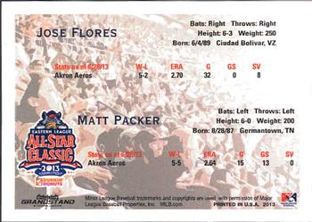 2013 Grandstand Eastern League All-Stars #5 Jose Flores / Matt Packer Back
