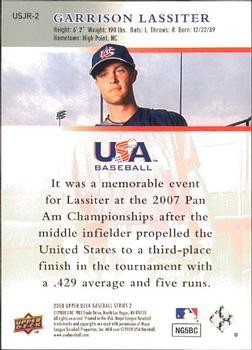 2008 Upper Deck - USA Junior National Team #USJR-2 Garrison Lassiter Back