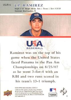 2008 Upper Deck - USA Junior National Team #USJR-4 J.P. Ramirez Back