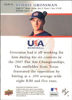 2008 Upper Deck - USA Junior National Team #USJR-14 Robbie Grossman Back