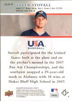 2008 Upper Deck - USA Junior National Team #USJR-19 Tyler Stovall Back