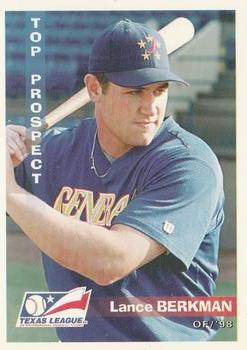 1998 Grandstand Texas League Top Prospects #NNO Lance Berkman Front