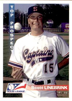 1998 Grandstand Texas League Top Prospects #NNO Scott Linebrink Front
