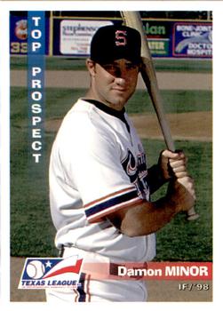 1998 Grandstand Texas League Top Prospects #NNO Damon Minor Front