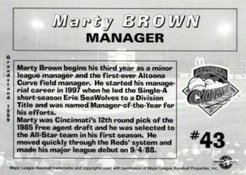 1999 Grandstand Altoona Curve #NNO Marty Brown Back