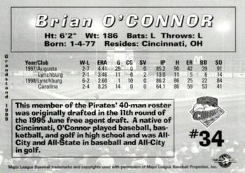 1999 Grandstand Altoona Curve #NNO Brian O'Connor Back