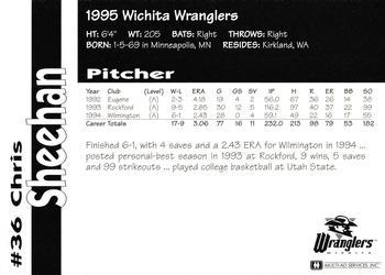 1995 Multi-Ad Wichita Wranglers #NNO Chris Sheehan Back