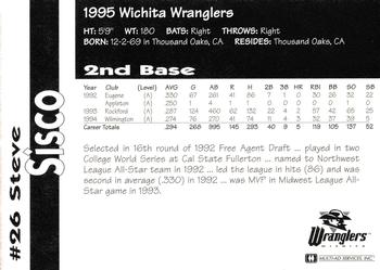 1995 Multi-Ad Wichita Wranglers #NNO Steve Sisco Back