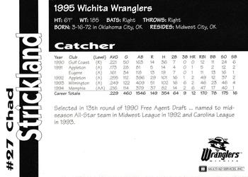 1995 Multi-Ad Wichita Wranglers #NNO Chad Strickland Back