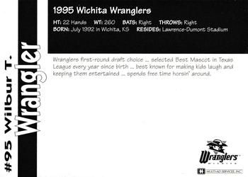 1995 Multi-Ad Wichita Wranglers #NNO Wilbur T. Wrangler  Back