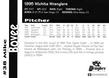 1995 Multi-Ad Wichita Wranglers #NNO Mike Bovee Back