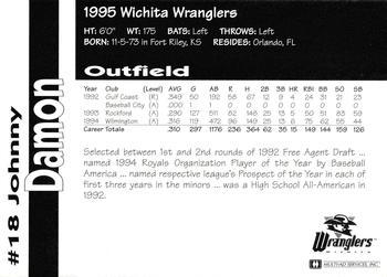 1995 Multi-Ad Wichita Wranglers #NNO Johnny Damon Back