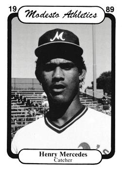 1989 Chong Modesto A's #20 Henry Mercedes Front