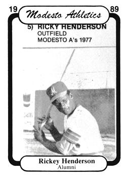 1989 Chong Modesto A's #33 Rickey Henderson Front
