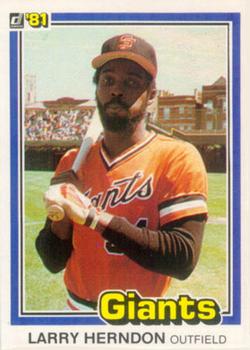 1981 Donruss #196 Larry Herndon Front