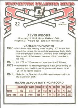 1981 Donruss #32 Al Woods Back