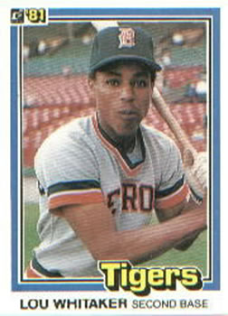 1981 Donruss #365 Lou Whitaker Front