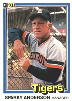 1981 Donruss #370 Sparky Anderson Front