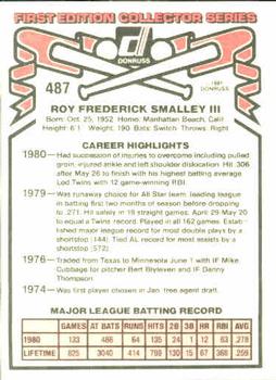 1981 Donruss #487 Roy Smalley Back
