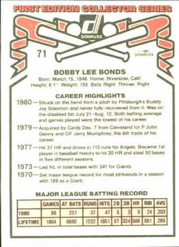 1981 Donruss #71 Bobby Bonds Back