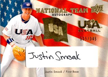 2008 Upper Deck - USA National Team Autographs #USA-JS Justin Smoak Front