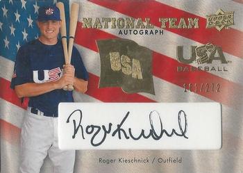 2008 Upper Deck - USA National Team Autographs #USA-RK Roger Kieschnick Front
