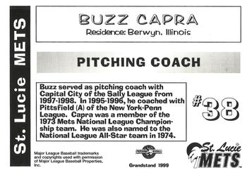 1999 Grandstand St. Lucie Mets #NNO Buzz Capra Back