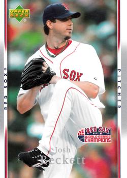 2007 Upper Deck World Series Champions Boston Red Sox #1 Josh Beckett Front