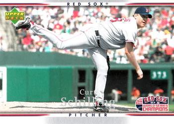 2007 Upper Deck World Series Champions Boston Red Sox #21 Curt Schilling Front