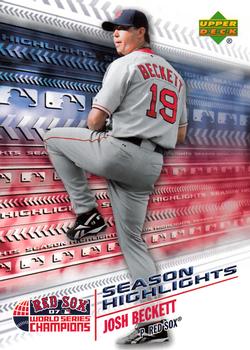 2007 Upper Deck World Series Champions Boston Red Sox #SH15 Josh Beckett Front